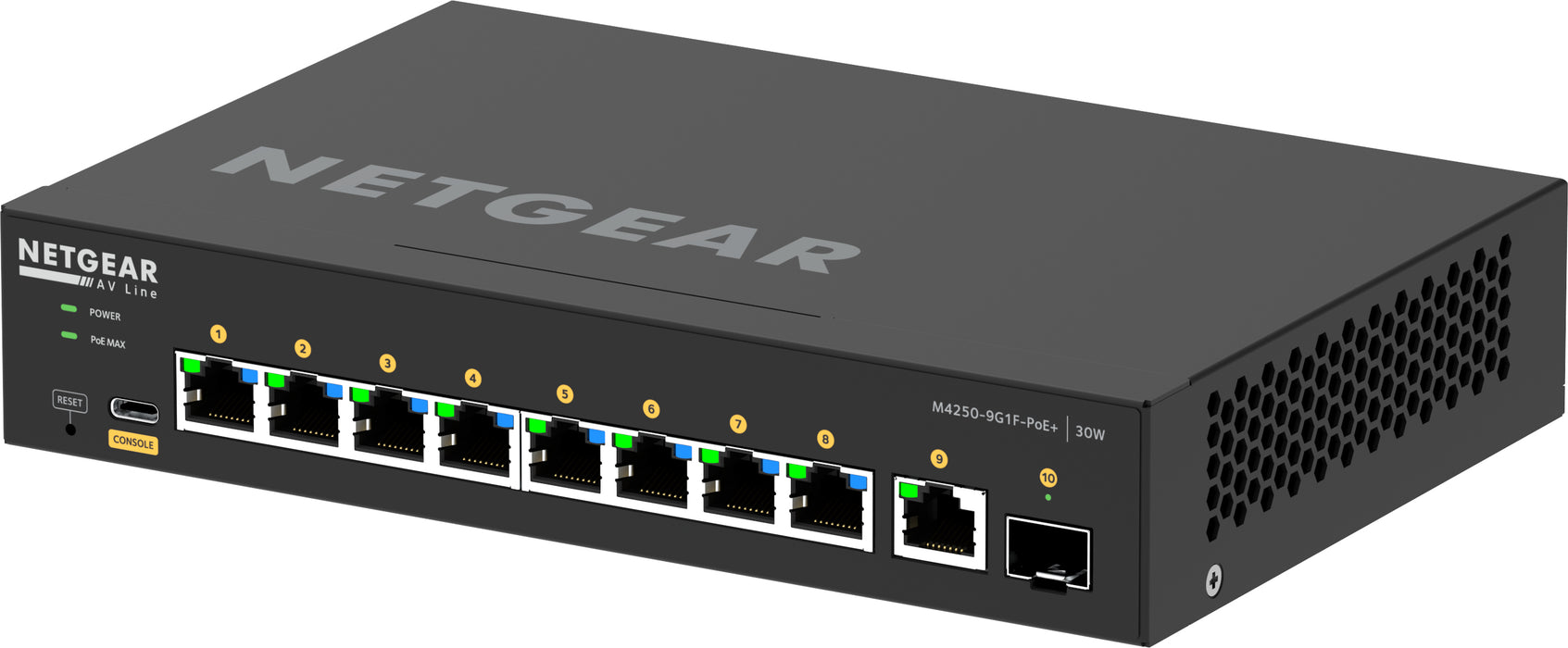 NETGEAR 8x1G PoE+ 110W 1x1G and 1xSFP Managed Switch, Managed, L2/L3, Gigabit Ethernet (10/100/1000), Full duplex, Power over Ethernet (PoE), Rack mounting