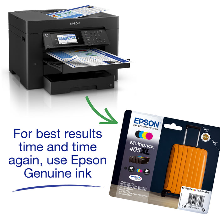 Epson WorkForce Pro WorkForce WF-7840DTWF, Inkjet, Colour printing, 4800 x 2400 DPI, A4, Direct printing, Black