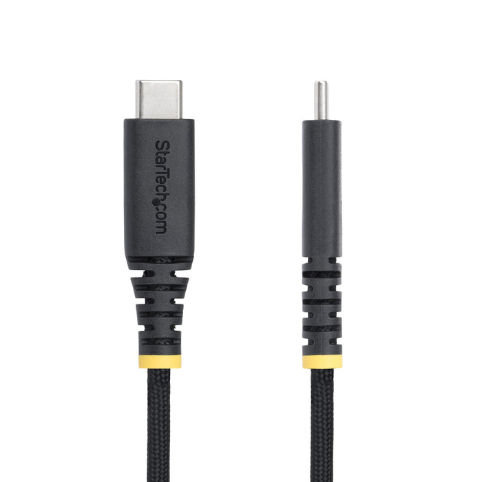 StarTech.com 6ft (2m) USB-C Charging Cable, Durable and Ultra-Flexible, 240W (5A) PD EPR, USB 2.0 Laptop Charger Cable, USB-IF Certified, Rugged USB-C Charging Cord, USB C, USB C, USB 2.0, 0.48 Gbit/s, Black