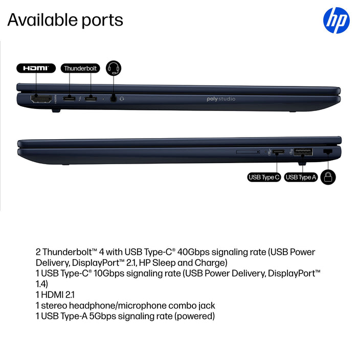 HP EliteBook X G1i Next Gen AI PC Wolf Pro Security Edition, Intel Core Ultra 7, 35.6 cm (14"), 1920 x 1200 pixels, 32 GB, 512 GB, Windows 11 Pro