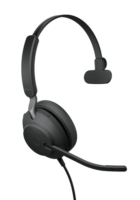 Jabra Evolve2 40 SE, Wired, Office/Call center, 20 - 20000 Hz, 88.6 g, Headset, Black