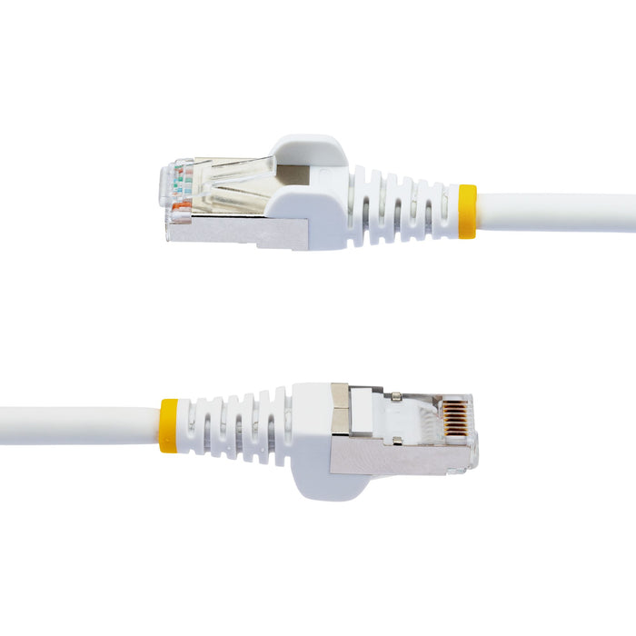 StarTech.com 1m CAT6a Ethernet Cable - White - Low Smoke Zero Halogen (LSZH) - 10GbE 500MHz 100W PoE++ Snagless RJ-45 w/Strain Reliefs S/FTP Network Patch Cord, 1 m, Cat6a, S/FTP (S-STP), RJ-45, RJ-45, White