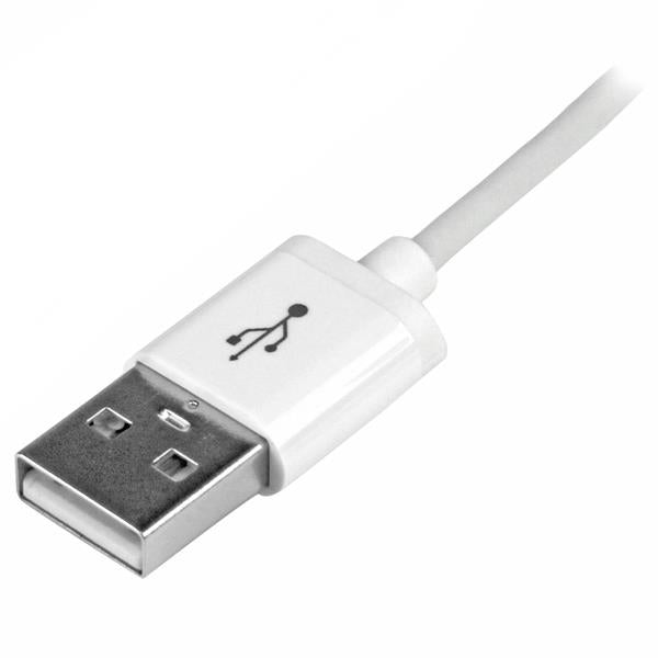 StarTech.com 1 m (3 ft.) USB to Lightning Cable - iPhone / iPad / iPod Charger Cable - High Speed Charging Lightning to USB Cable - Apple MFi Certified - White, 1 m, Lightning, USB A, Male, Male, White