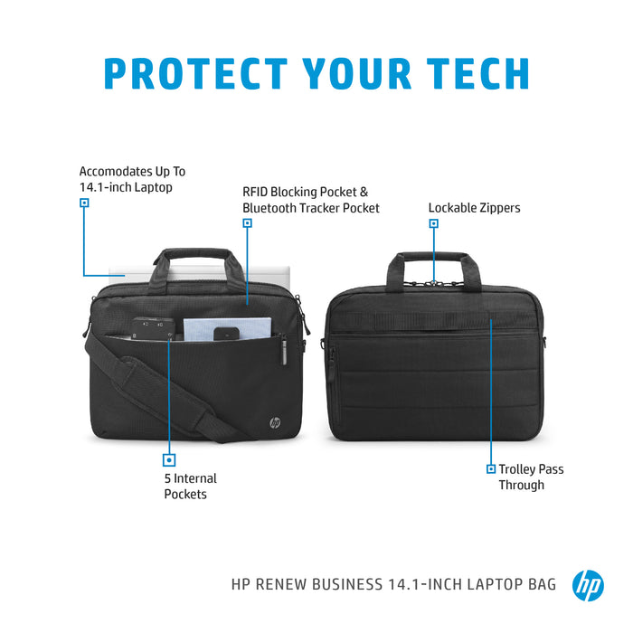 HP Renew Business 14.1-inch Laptop Bag, Messenger case, 35.8 cm (14.1"), 490 g