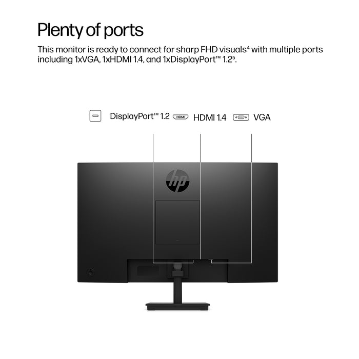 HP Series 3 Pro 27 inch FHD Monitor - 327ph, 68.6 cm (27"), 1920 x 1080 pixels, Full HD, LCD, 5 ms, Black