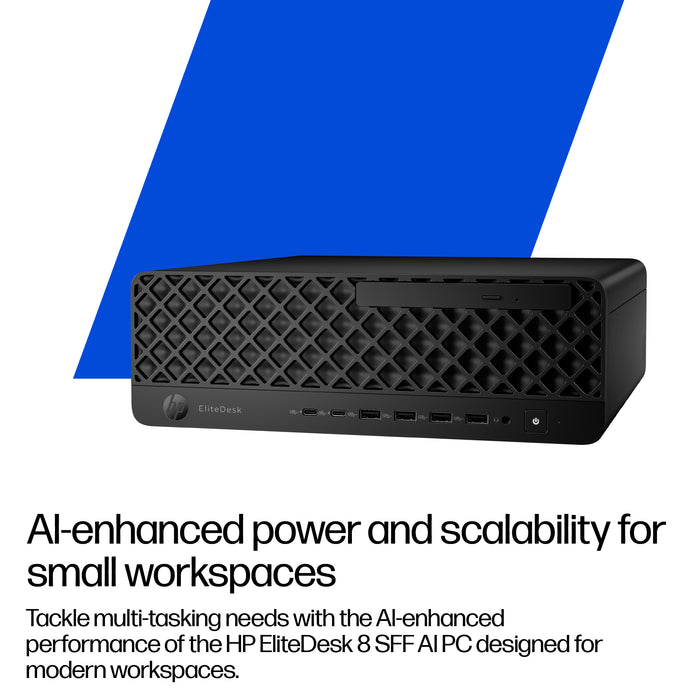 HP EliteDesk 8 G1i AI, Intel Core Ultra 7, 265, 16 GB, DDR5-SDRAM, 1 TB, Windows 11 Pro