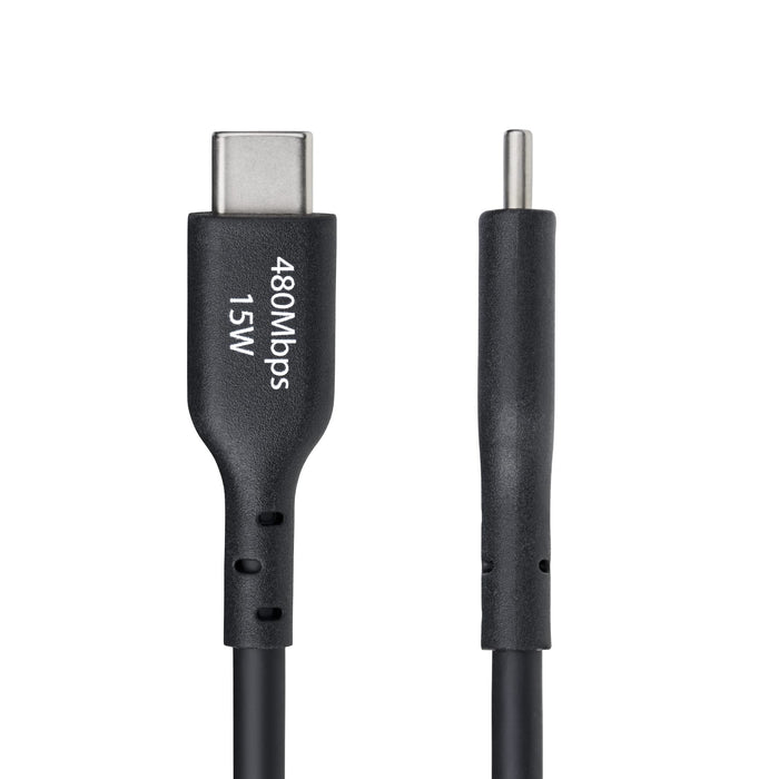 StarTech.com 3m (9.8ft) USB-A to USB-C Charging Cable, Charge & Sync, 3A, USB 2.0, TPE Jacket - Black USB Charging Cord, 3 m, USB A, USB C, USB 2.0, 0.48 Gbit/s, Black