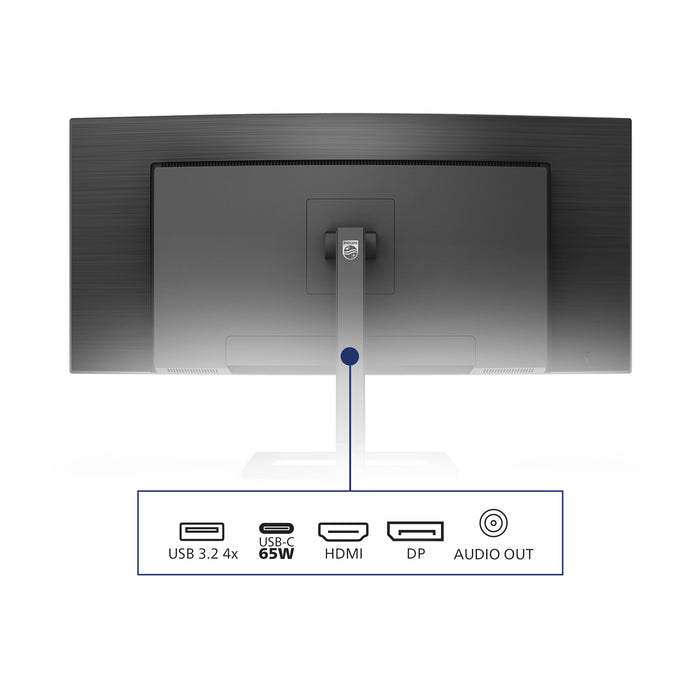 Philips E Line 346E2CUAE/00, 86.4 cm (34"), 3440 x 1440 pixels, Wide Quad HD+, LCD, 4 ms, Black