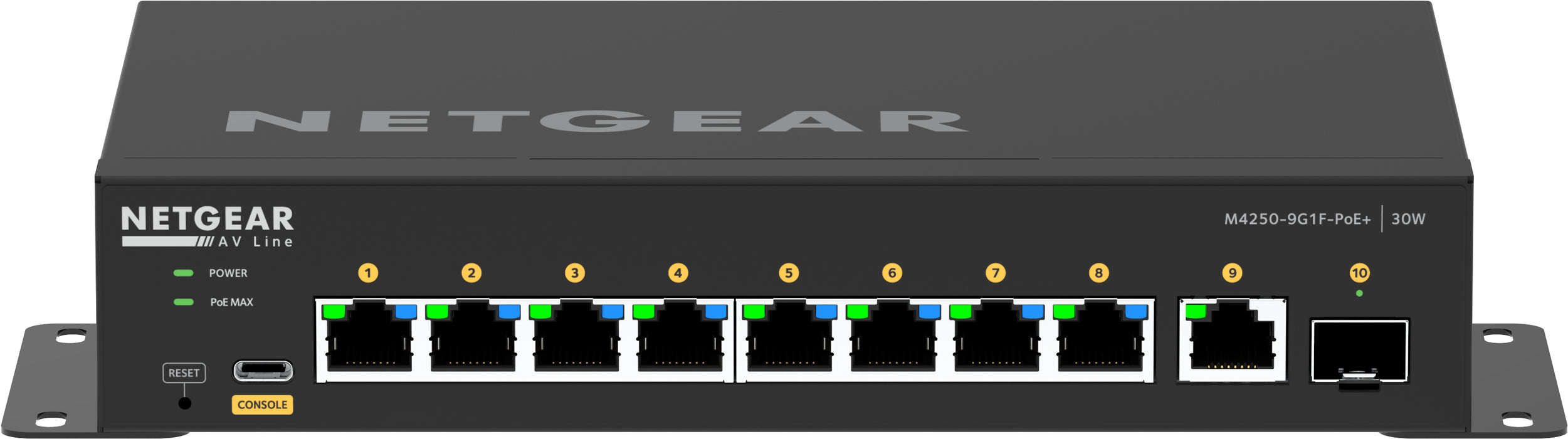 NETGEAR 8x1G PoE+ 110W 1x1G and 1xSFP Managed Switch, Managed, L2/L3, Gigabit Ethernet (10/100/1000), Full duplex, Power over Ethernet (PoE), Rack mounting