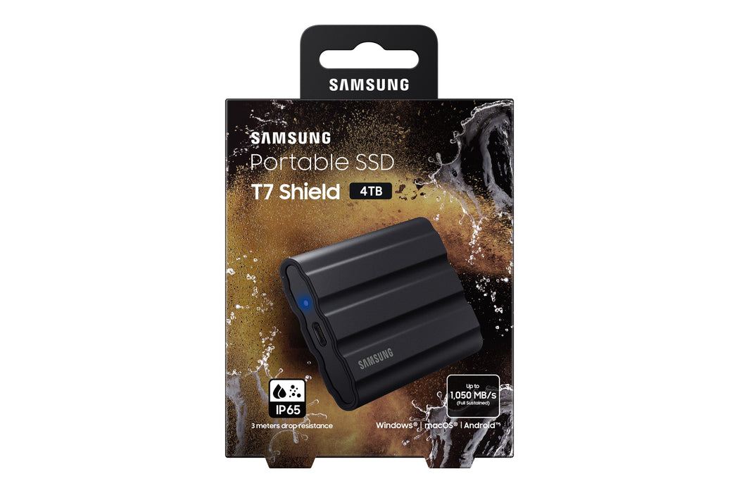 Samsung MU-PE4T0S, 4 TB, USB Type-C, 3.2 Gen 2 (3.1 Gen 2), 1050 MB/s, Password protection, Black