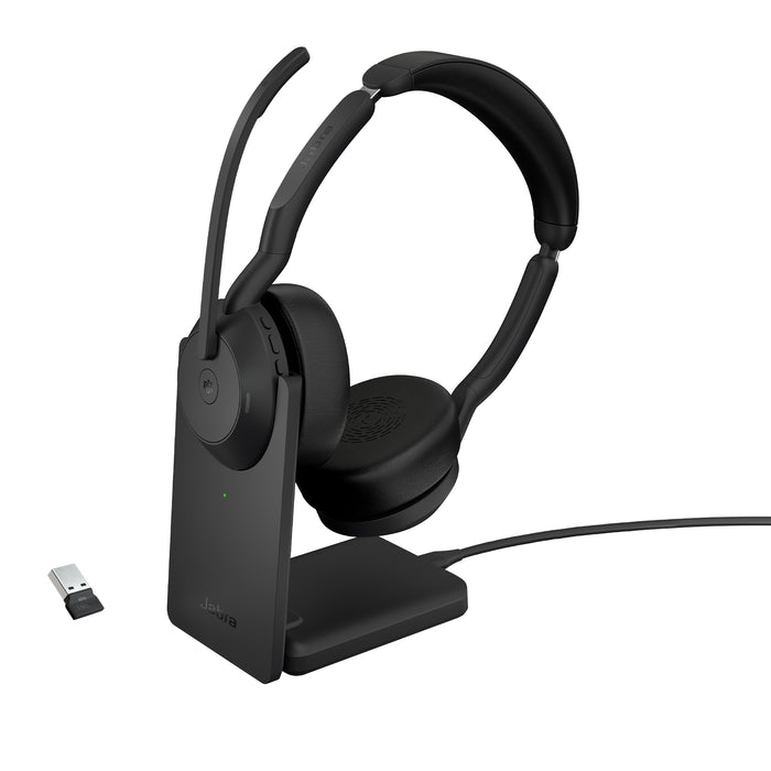 Jabra Evolve2 55 - Link380a MS Stereo (Include Stand), Wireless, Office/Call center, 20 - 20000 Hz, 130 g, Headset