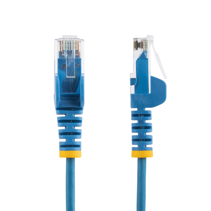 StarTech.com 2 m CAT6 Cable - Slim - Snagless RJ45 Connectors - Blue, 2 m, Cat6, U/UTP (UTP), RJ-45, RJ-45, Blue