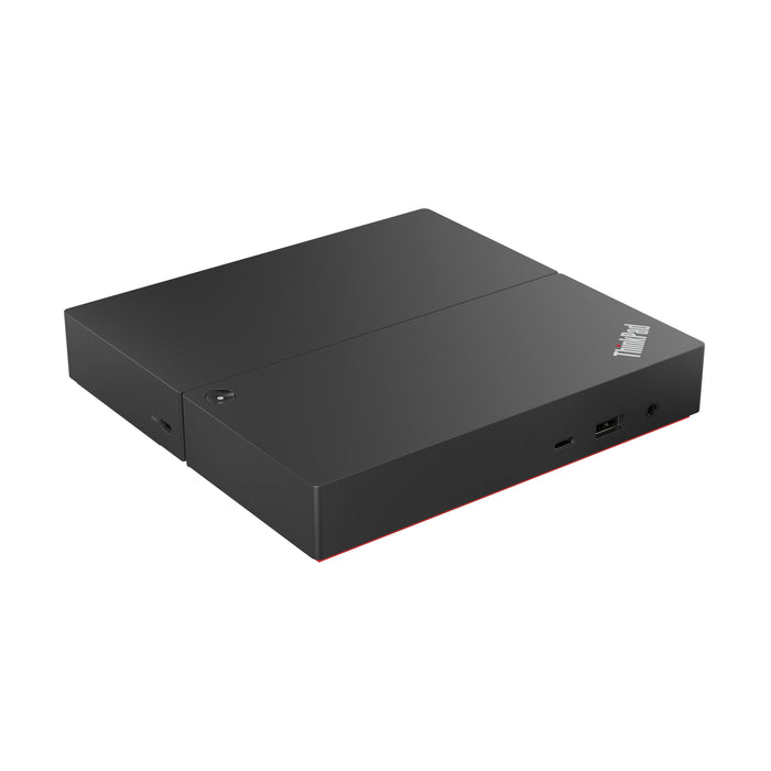 Lenovo ThinkSmart SmartDock, Wired, USB 3.2 Gen 2 (3.1 Gen 2) Type-C, 60 W, 100,1000 Mbit/s, Black, 3840 x 2160 pixels