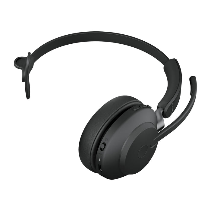 Jabra Evolve2 65 USB-C UC Mono - Black, Wireless, Office/Call center, 20 - 20000 Hz, 99.2 g, Headset, Black