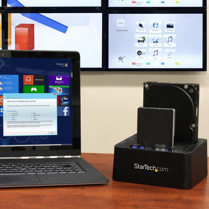StarTech.com Standalone Hard Drive Duplicator, Dual Bay HDD/SSD Cloner/Copier, USB 3.1 (10Gbps) to SATA III HDD/SSD Docking Station, Hard Disk Duplicator Dock, Hard Drive Cloner, HDD duplicator, 2 copies, USB 3.1, Black, Plastic, USB Type-B