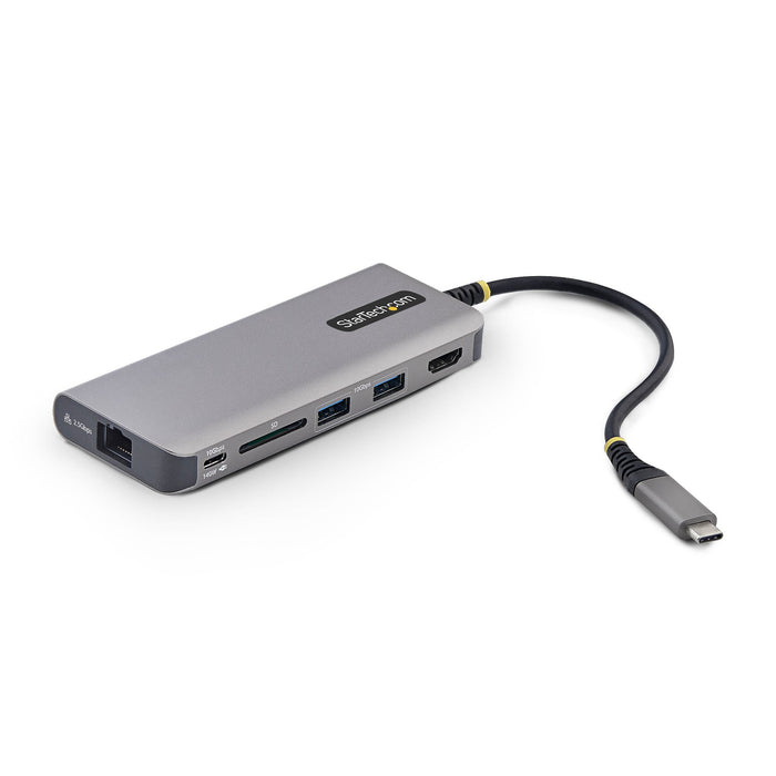 StarTech.com USB-C to HDMI Multiport Adapter, 140W PD Charging, 4K 60Hz, 3-Port USB 10Gbps Hub, SD Card Slot, 2.5GbE, Mini Dock for MacBook / Dell / Thinkpad / HP, Wired, USB 3.2 Gen 2 (3.1 Gen 2) Type-C, 140 W, 10,100,1000,2500 Mbit/s, Grey, SD