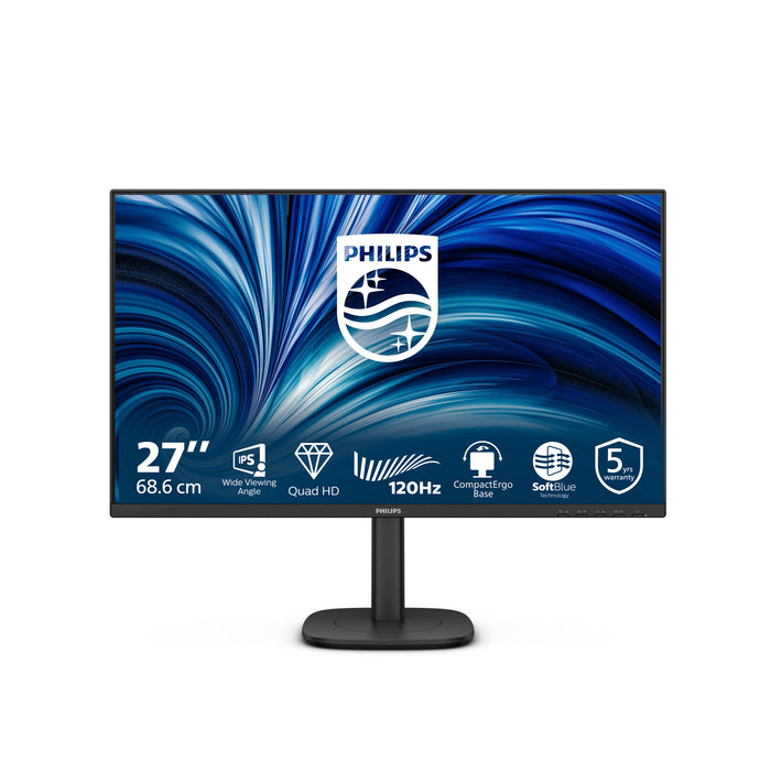 Philips 27B2N3500J/00, 68.6 cm (27"), 2560 x 1440 pixels, 2K, LCD, 4 ms, Black