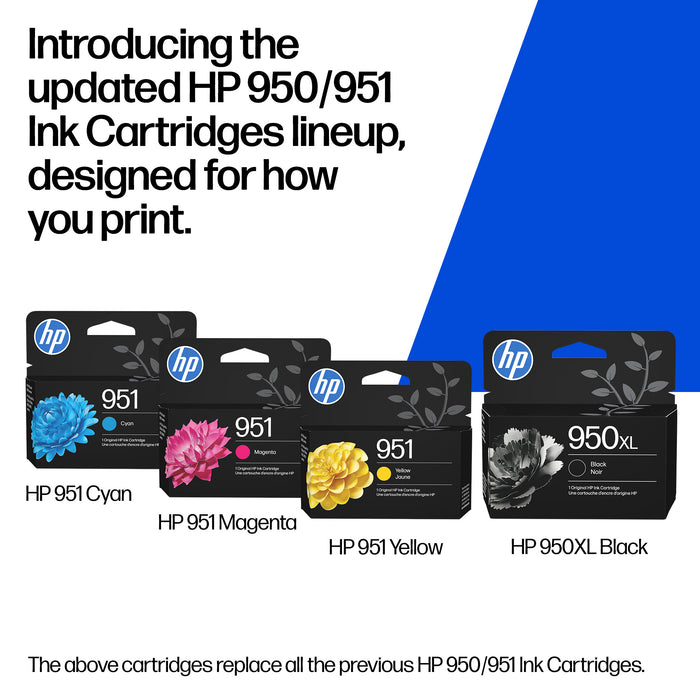 HP 951 Cyan Original Ink Cartridge, Standard Yield, Cyan, Pigment-based ink, 8.5 ml, 1 pc(s), Single pack