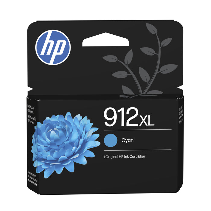 HP 912XL High Yield Cyan Original Ink Cartridge, High (XL) Yield, Cyan, Pigment-based ink, 8.5 ml, 1 pc(s), Single pack