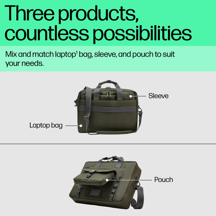 HP 15.6-inch Modular Laptop Bag, Messenger case, 39.6 cm (15.6"), 1.14 kg