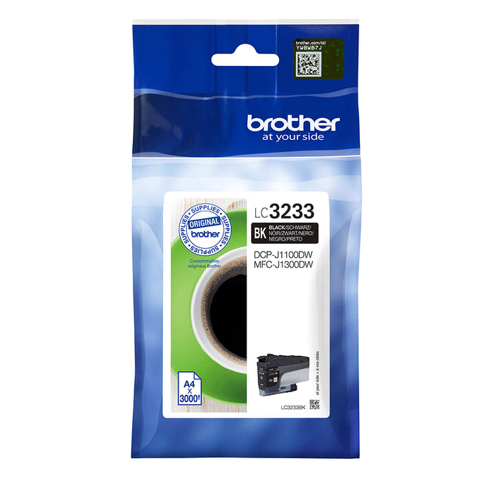 Brother LC3233BK, Standard Yield, Black, Pigment-based ink, 1 pc(s), 3000 pages, Single pack