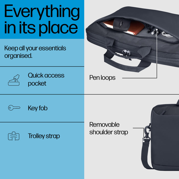 HP Everyday 16-inch Laptop Briefcase, Briefcase, 40.9 cm (16.1"), Shoulder strap, 490 g