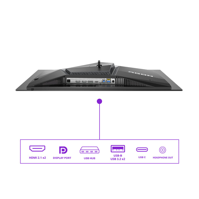 AOC G2 AG276UZD, 67.3 cm (26.5"), 3840 x 2160 pixels, 4K Ultra HD, OLED, 0.03 ms, Black