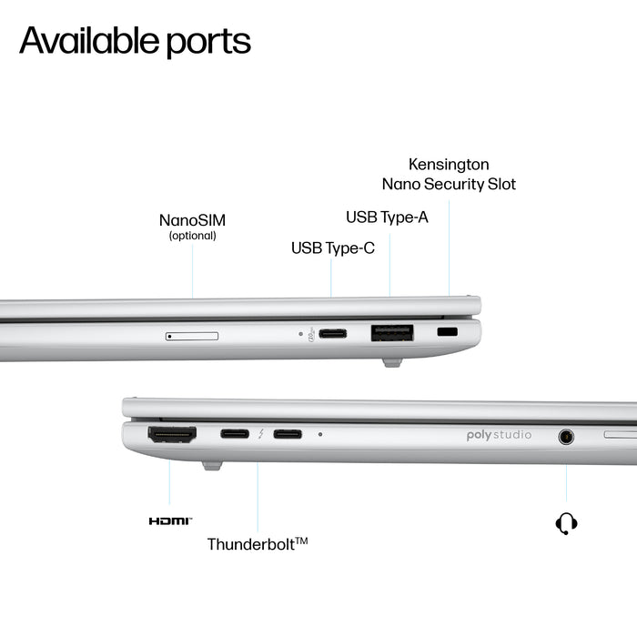HP EliteBook 8 G1i Next Gen AI PC Wolf Pro Security Edition, Intel Core Ultra 7, 35.6 cm (14"), 1920 x 1200 pixels, 16 GB, 512 GB, Windows 11 Pro