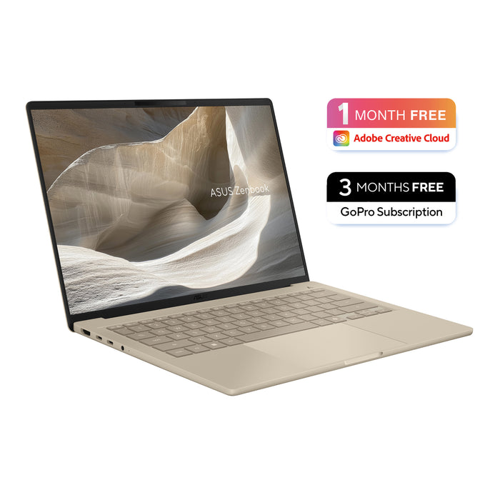 ASUS Zenbook A14 UX3407NA-QD148W, Snapdragon, 4 GHz, 35.6 cm (14"), 1920 x 1200 pixels, 16 GB, 1 TB