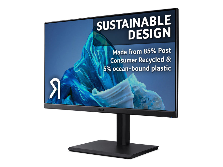 Acer B7 Vero B227QHbmiprxv Monitor, Full HD (1920x1080), 100Hz Refresh rate, 4Ms Response Time, Zero Frame Bezel, HDMI/DP/VGA, 54.6 cm (21.5"), 1920 x 1080 pixels, Full HD, LED, 4 ms, Black