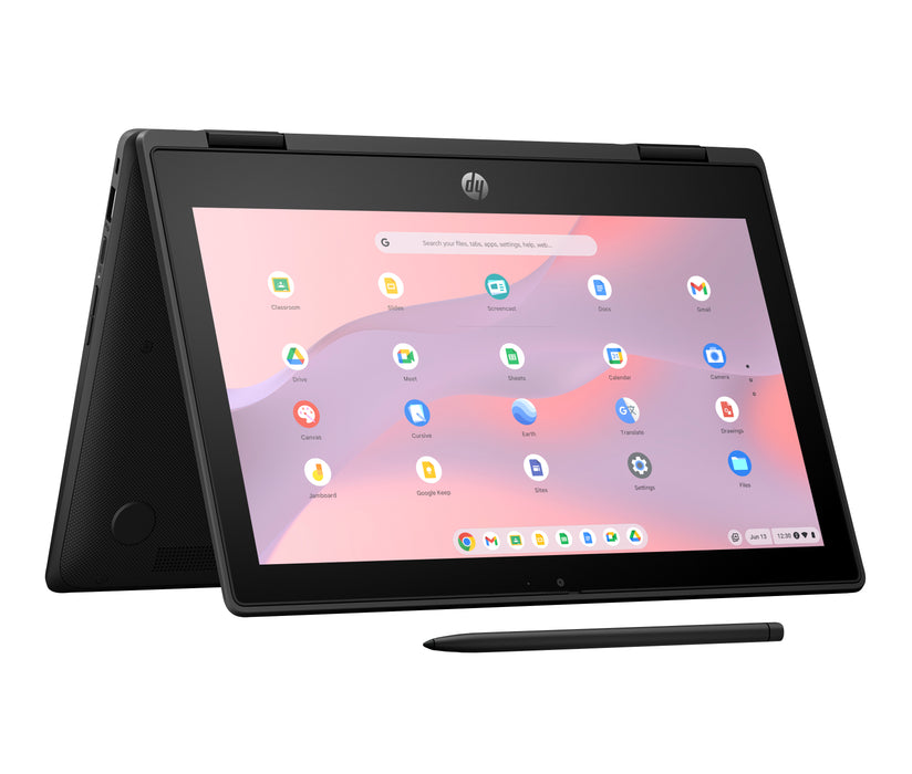HP Fortis Flip G1m Chromebook, MediaTek Kompanio, 2.05 GHz, 29.5 cm (11.6"), 1366 x 768 pixels, 4 GB, 32 GB