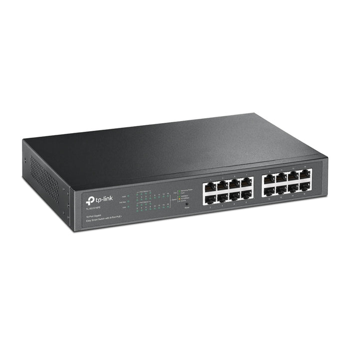 TP-Link TL-SG1016PE, Managed, L2, Gigabit Ethernet (10/100/1000), Full duplex, Power over Ethernet (PoE), Rack mounting