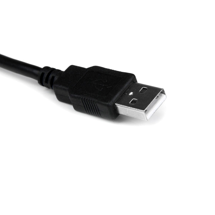 StarTech.com 1 ft USB to RS232 Serial DB9 Adapter Cable with COM Retention - TAA, Black, CE, FCC, Mac OS X 13.0 Ventura, 70 g, 1 pc(s), 174 mm