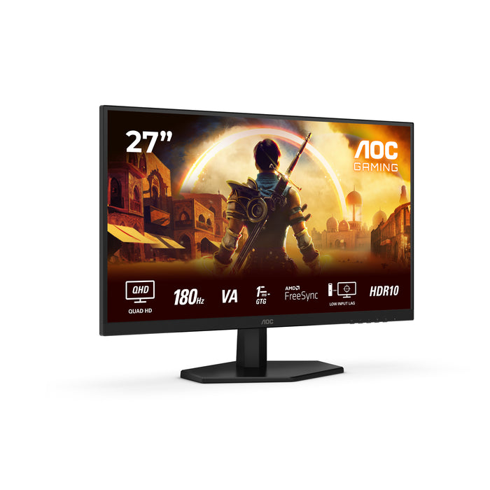 AOC G4 Q27G42XNE, 68.6 cm (27"), 2560 x 1440 pixels, Quad HD, LED, 1 ms, Black, Red