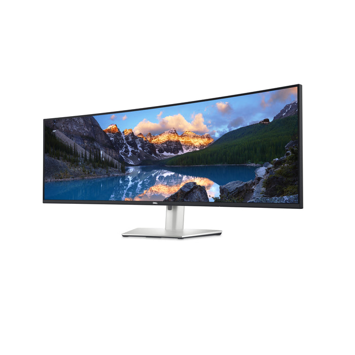 DELL UltraSharp U4924DW, 124.5 cm (49"), 5120 x 1440 pixels, 5K Ultra HD, LCD, 14 ms, Black, Silver