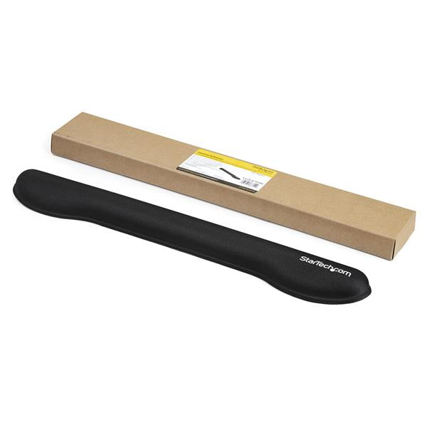 StarTech.com Foam Keyboard Wrist Rest for Ergonomic Typing Support - Padded Non-Slip Keyboard Cushion - Laptop or Desktop Computer Keyboard Wrist, Hand & Arm Rest - Soft Black Nylon Rest Pad - TAA, Black, Foam, Mesh, Plastic, 72 mm, 461 mm, 24.5 mm, 404 g