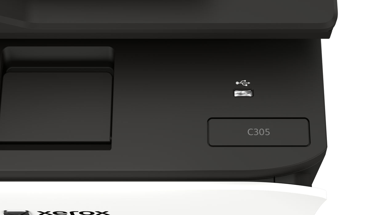 Xerox C305ae, Laser, Colour printing, 2400 x 600 DPI, A4, Direct printing, White, Black
