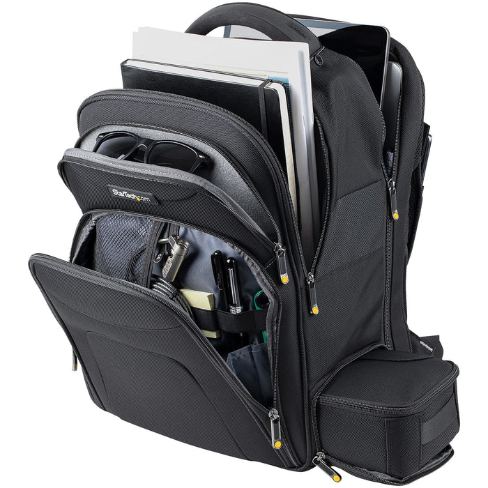 StarTech.com 17.3" Laptop Backpack with Removable Accessory Organizer Case - Professional IT Tech Backpack for Work/Travel/Commute - Ergonomic Computer Bag - Durable Ballistic Nylon - Notebook/Tablet Pockets, Backpack, 43.9 cm (17.3"), 1.5 kg