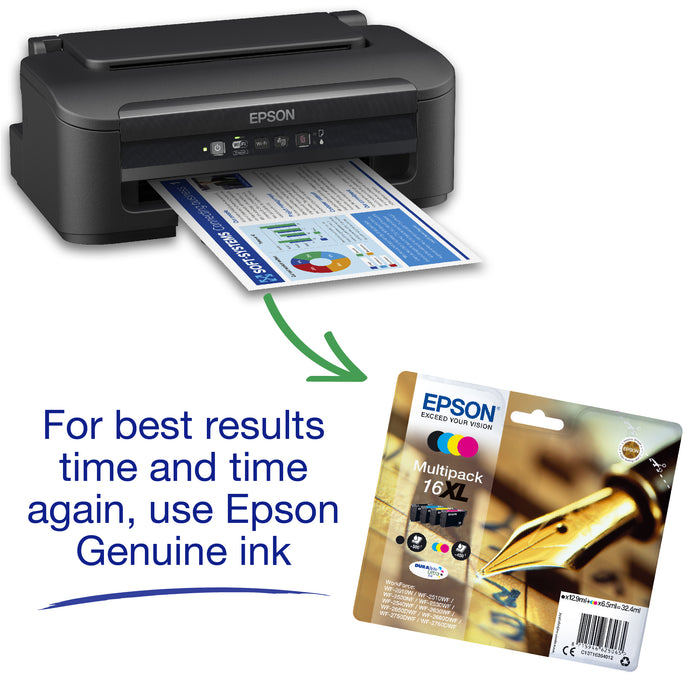 Epson WorkForce WF-2110W, Colour, 5760 x 1440 DPI, A4, 3000 pages per month, 34 ppm, Duplex printing