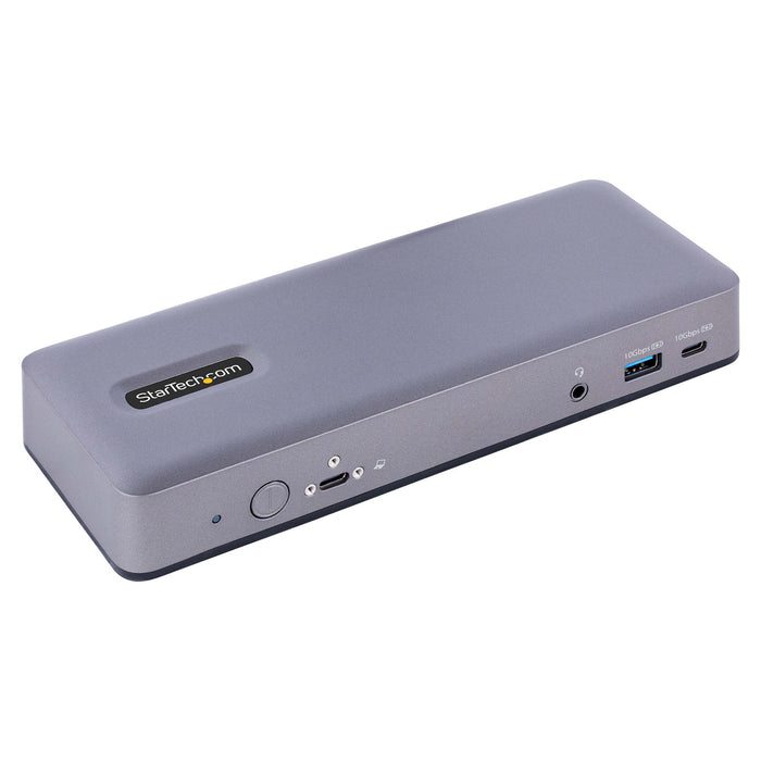 StarTech USB-C Docking Station - Triple 4K30 / Dual 4K60 - DP Alt Mode/DP/HDMI - 7-Port USB Hub - PD 3.0 - GbE - Audio - K-Slots - Works With Chromebook - Multi-Monitor USB-C Dock , TAA (DK31C3MNCRUE)