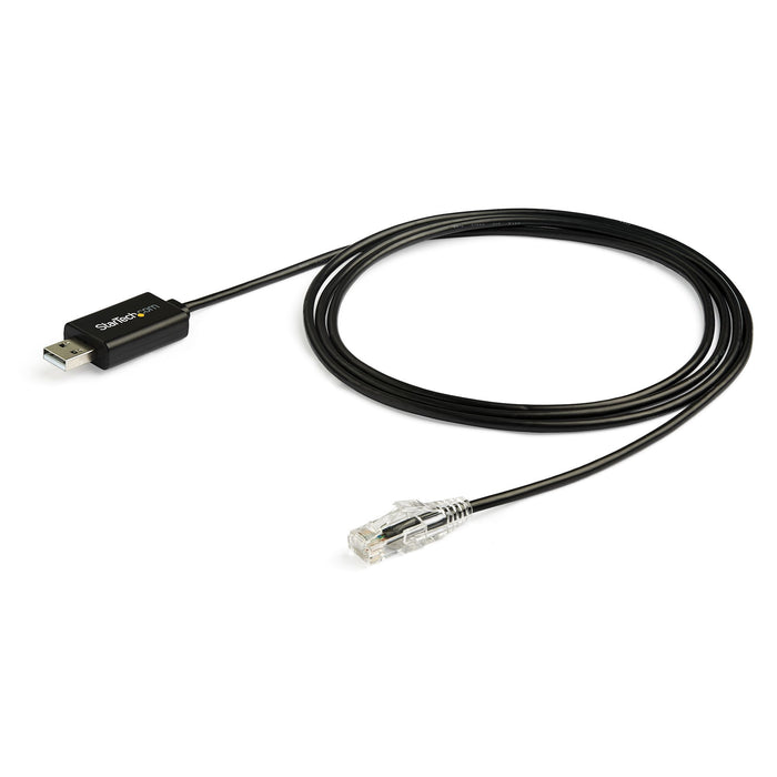 StarTech.com 6 ft. (1.8 m) Cisco USB Console Cable - USB to RJ45, RJ-45, USB 2.0 Type-A, 1.8 m, Black
