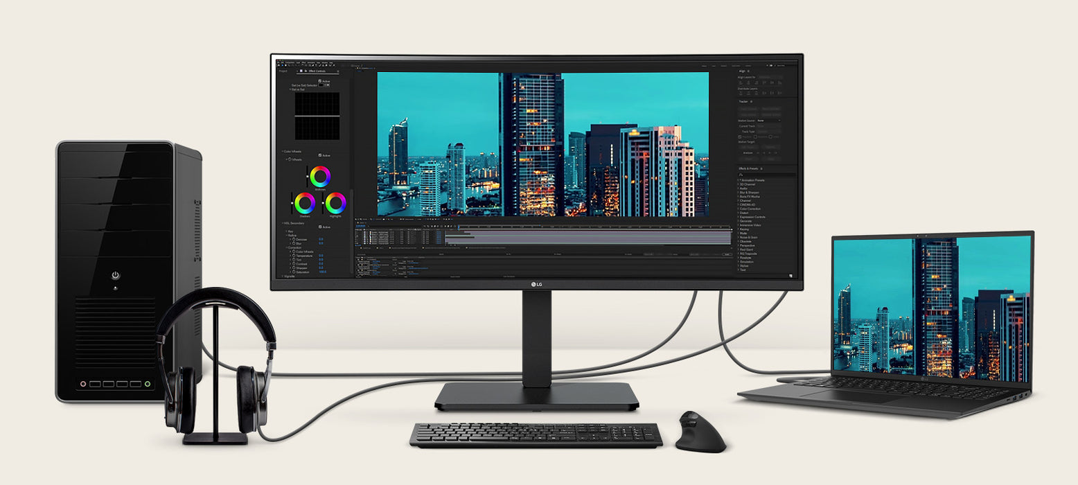 LG 34BA75QE-B.AEK, 86.4 cm (34"), 3440 x 1440 pixels, UltraWide Quad HD, LCD, 5 ms, Black