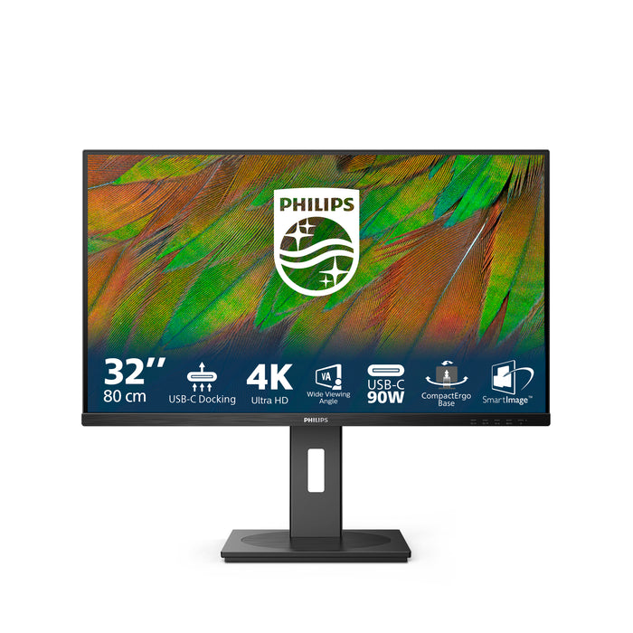 Philips 3000 series 32B1U3900/00, 80 cm (31.5"), 3840 x 2160 pixels, 4K Ultra HD, LCD, 4 ms, Black