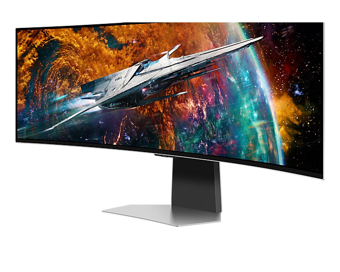 Samsung LS49CG954SU, 124.5 cm (49"), 5120 x 1440 pixels, Dual QHD, OLED, 0.03 ms, Silver