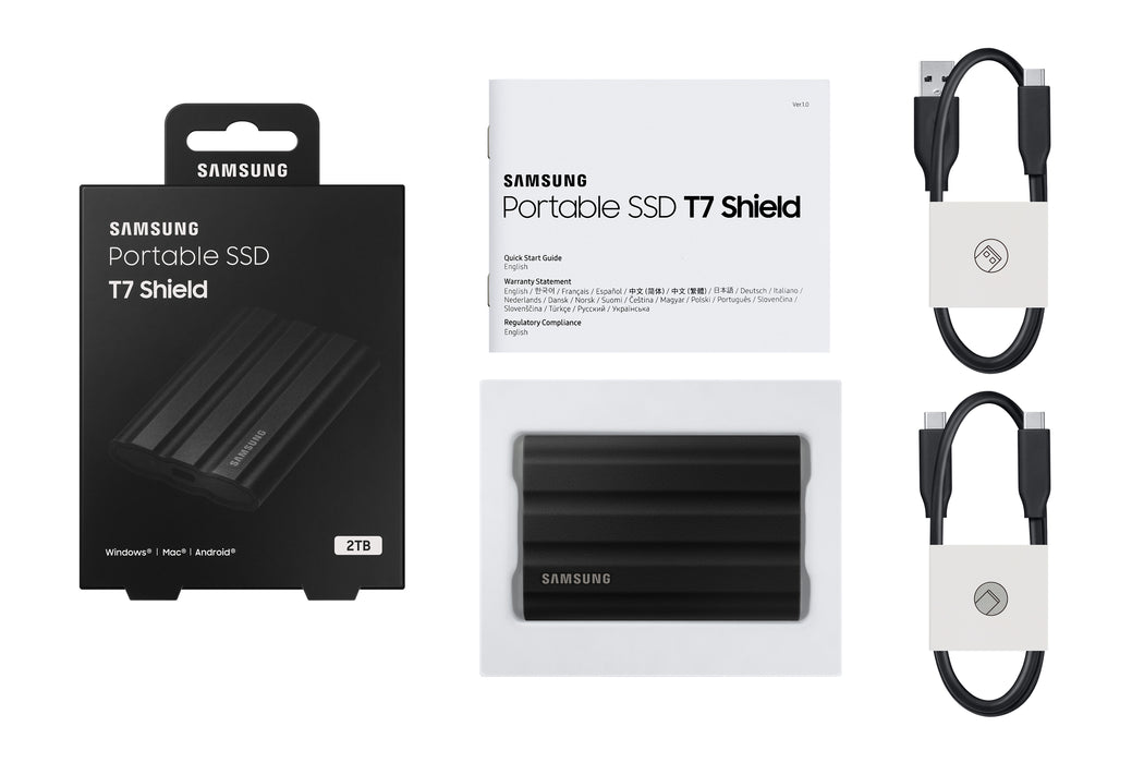 Samsung MU-PE2T0S, 2 TB, USB Type-C, 3.2 Gen 2 (3.1 Gen 2), 1050 MB/s, Password protection, Black