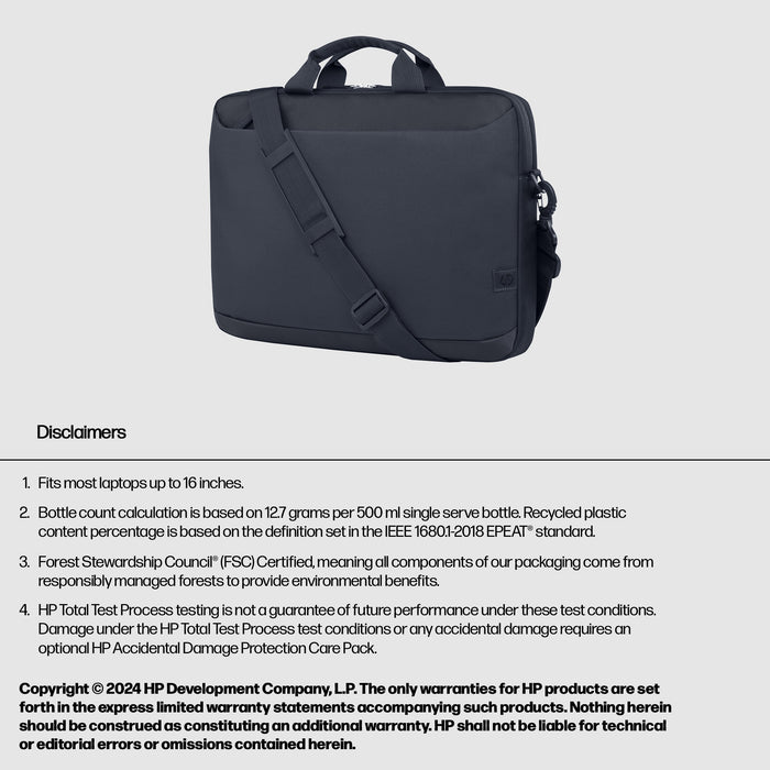 HP Everyday 16-inch Laptop Briefcase, Briefcase, 40.9 cm (16.1"), Shoulder strap, 490 g