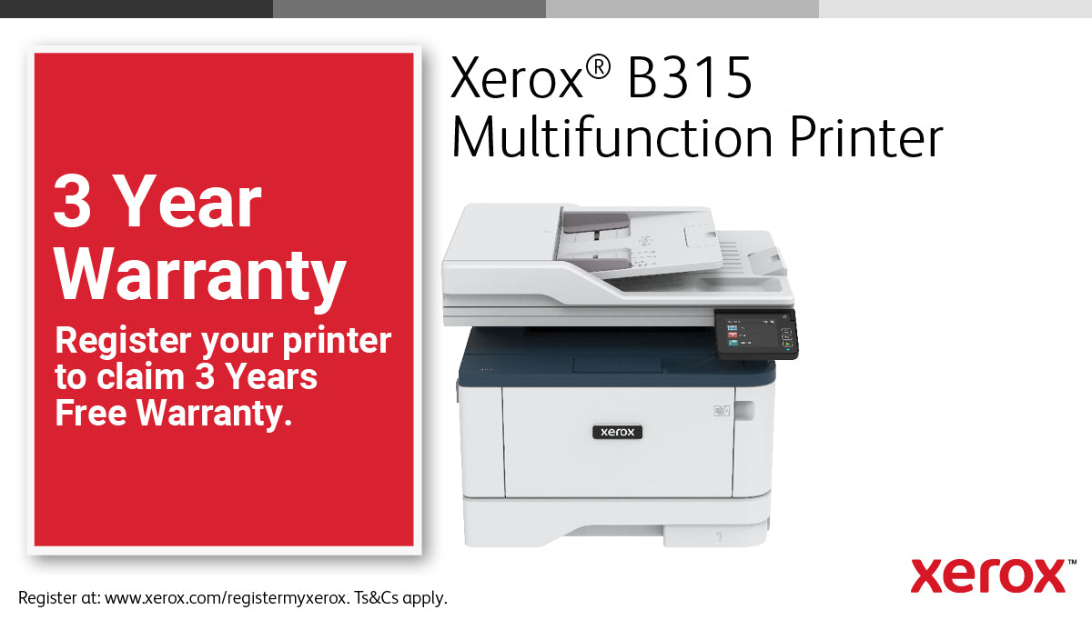 Xerox B315 A4 40ppm Wireless Duplex Copy/Print/Scan/Fax PS3 PCL5e/6 2 Trays 350 Sheets UK, Laser, Mono printing, 2400 x 2400 DPI, A4, Direct printing, Blue, White