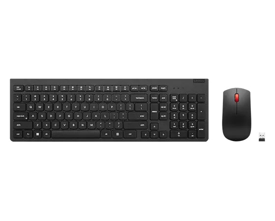 Lenovo 4X31N50745, Full-size (100%), Wireless, RF Wireless, QWERTY, Black, Mouse included