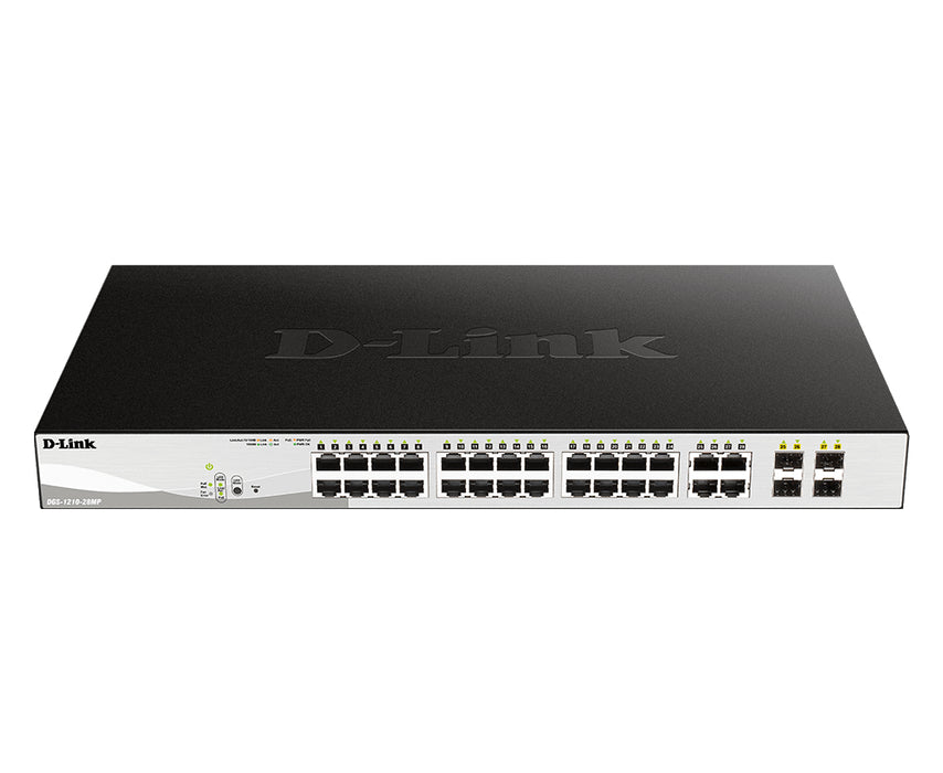 D-Link 28-Port Gigabit PoE Smart Managed Switch including 4 Combo Ports, Managed, L2, Gigabit Ethernet (10/100/1000), Power over Ethernet (PoE), Rack mounting, 1U