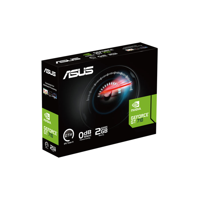 ASUS GT710-SL-2GD5-BRK-EVO, GeForce GT 710, 2 GB, GDDR5, 64 bit, 3840 x 2160 pixels, PCI Express 2.0